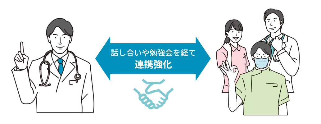 話し合いや勉強会を経て連携強化